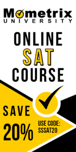 Ad for the Mometrix online SAT course