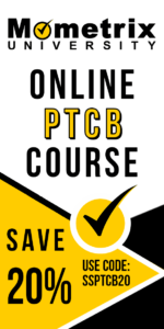 Ad for the Mometrix PTCB online course