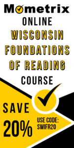 20% off coupon for the Wisconsin Foundations of Reading online course.