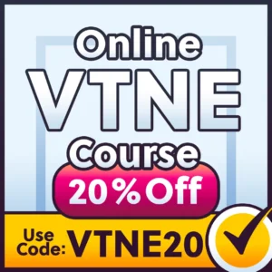 20% off coupon for the VTNE online course.