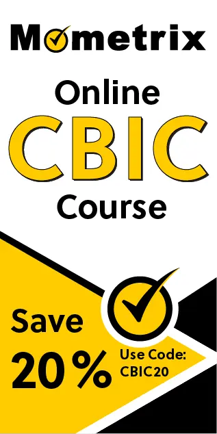 Click here for 20% off of Mometrix CBIC online course. Use code: CBIC20