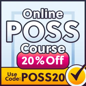 Advertisement for an online course with a 20% discount when using the code "POSS20".