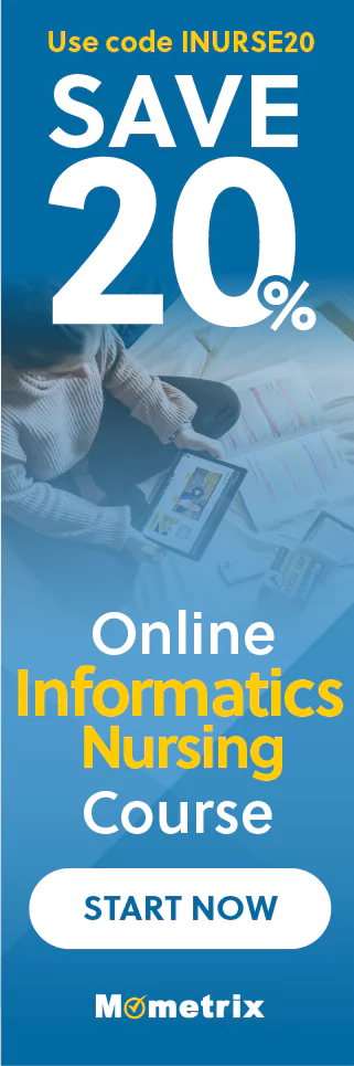 Click here for 20% off of Mometrix Informatics Nursing online course. Use code: inurse20
