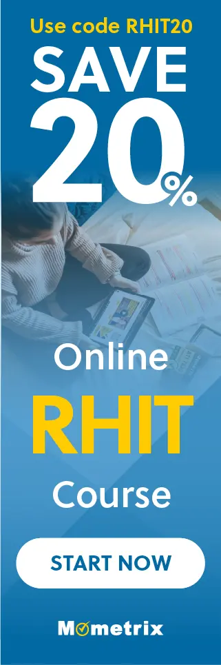 Click here for 20% off of Mometrix RHIT online course. Use code: RHIT20