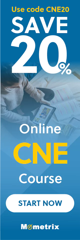 Click here for 20% off of Mometrix CNE online course. Use code: CNE20