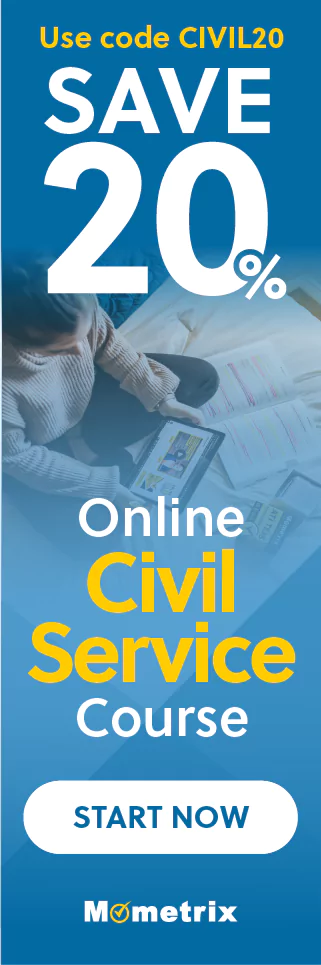 Click here for 20% off of Mometrix Civil Service online course. Use code: CIVIL20